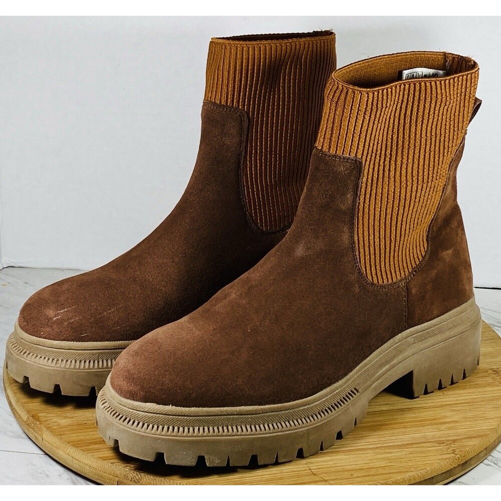 Serra Brown Suede Boots Size 8 Made In Germany